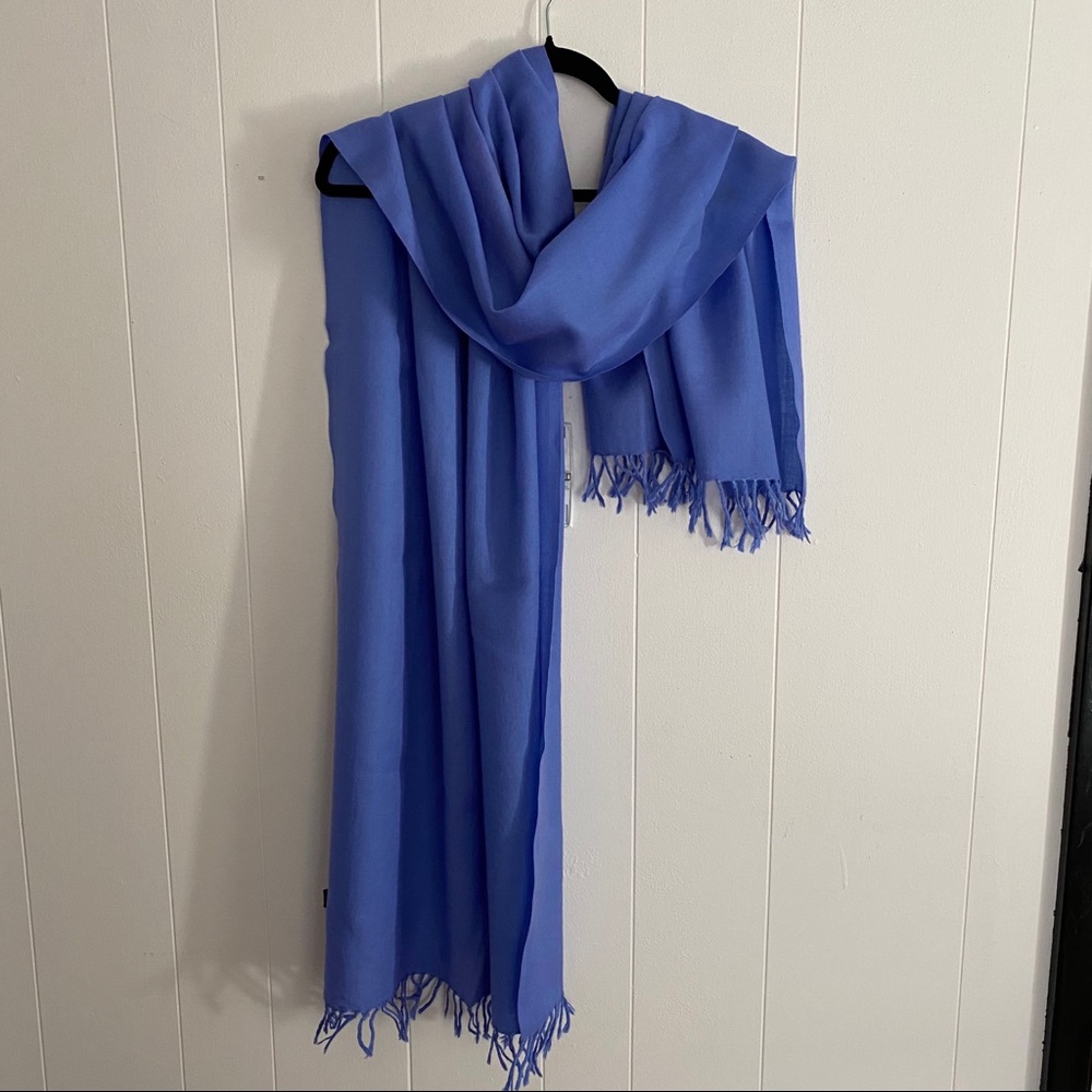 100% Wool Periwinkle Blue Pashmina